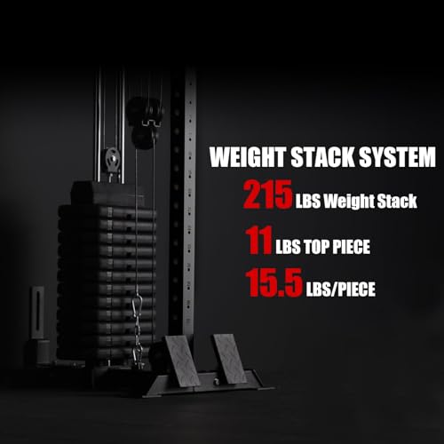 image for Mikolo Wall Mount Cable Station Pro - 195lb Weight Stack Cable Machine