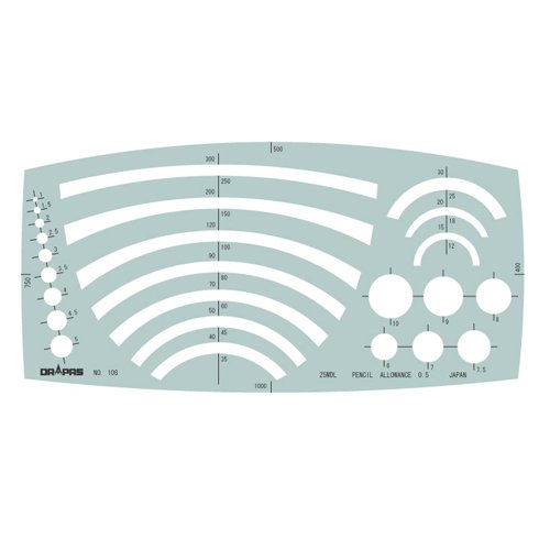 ドラパス テンプレート アール 定規 31-108 E-108
