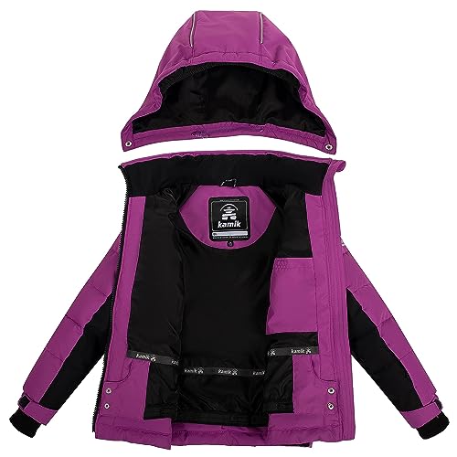 Kamik Girl's Aayla Synthetic Down Jacket (Toddler/Little Kids/Big Kids) Orchid/Black 12 Big Kid4
