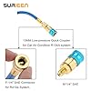 SURIEEN AC Oil Injector Kit with R134A Snap Quick Coupler R-134a R410a R22 R12 System, 2 OZ Refrigerant Hand Turn Screw-in Type 1/4 SAE Scale #3