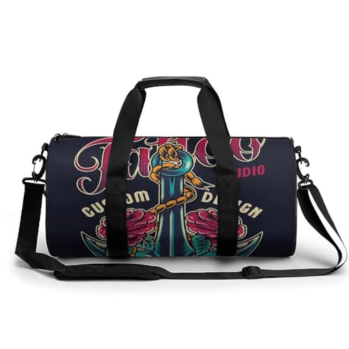Sac de sport gym avec bandoulière rose voile grand compartiment 45cm