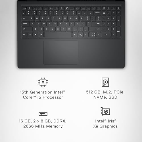 Dell Inspiron 15 3530 Laptop Notebook 15.6" FHD 120Hz Display, 13th Generation Intel Core i5-1334U, 16GB RAM DDR4, 512GB SSD, Intel Iris Xe Graphics, Windows 11 Home, English-UK Keyboard, Carbon Black - Image 8