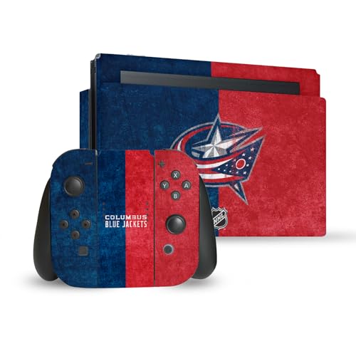 Protection Vinyle Columbus Blue Jackets anti-bulle Nintendo Switch