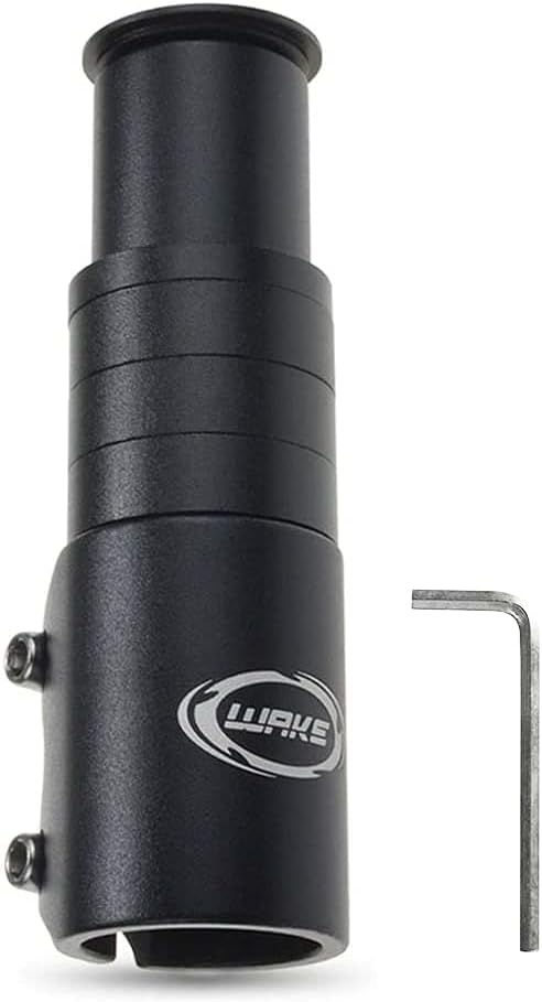 Wake Mountain Bike Stem Riser Lightweight Bicycle Stem Extender Aluminium Alloy Stem Adapter Adjustable for MTB Cycle 1-1/8''