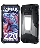 8849 Tank X Rugged Smartphone 5G, IP68 Waterproof Android 15 Unlocked Mobile Cell Phones with 220 Lumens Projector, 32GB+512GB, 6.78’’ 120Hz Screen, 17600mAh(120W)/1200LM Camping Light/GPS/OTG