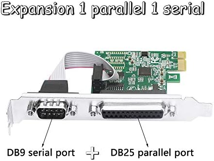 CERRXIAN PCIe to RS232 Combo Serial Parallel Expansion Card DB9 Serial+DB25 Parallel to PCI-E 1x Controller Card