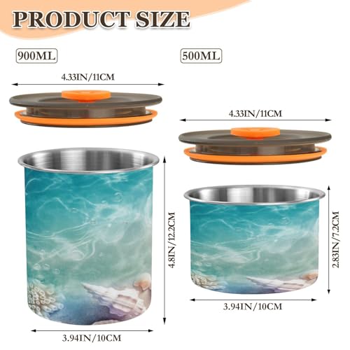 Envase hermético para café acero inoxidable 17oz miniatura 2