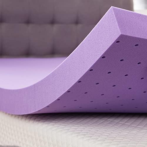 SINWEEK 3 Inch Gel Memory Foam Mattress Topper Ventilated Soft Mattress Pad, Bed Topper, CertiPUR-US Certified, Full Size, Purple