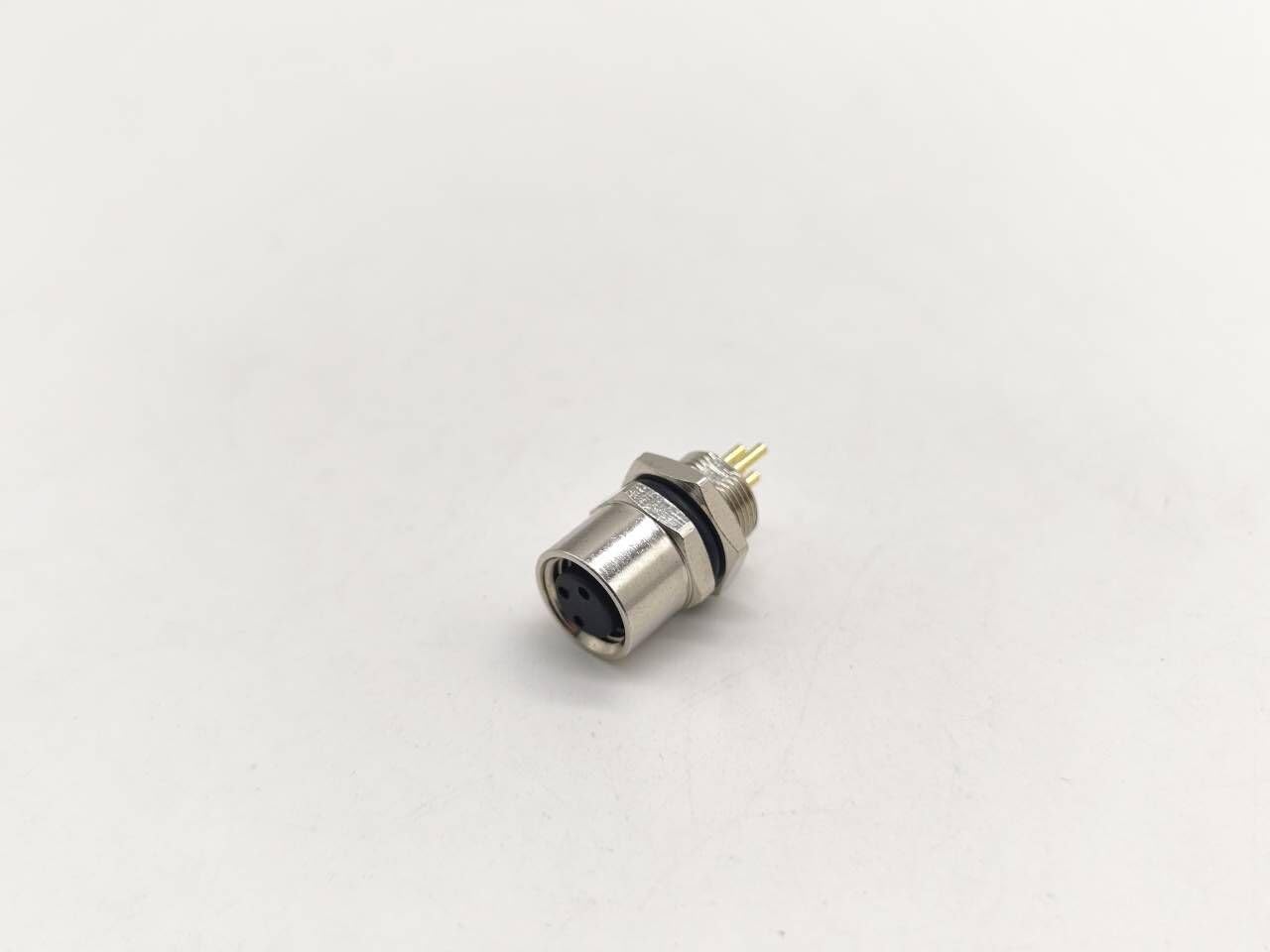 Elecbee 10pcs M8 Circular Connector Straight 3 Pin Female Back Mount PCB Socket Female 3 Pin Straight M8 Circular Connector