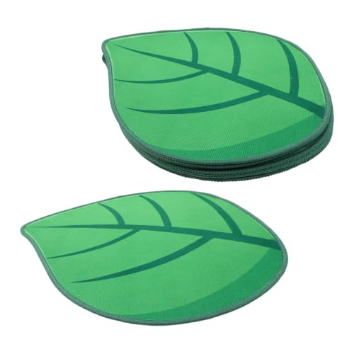 TOPBATHY 6 Pièces Tapis Feuille Verte pour Classe, Coin Lecture