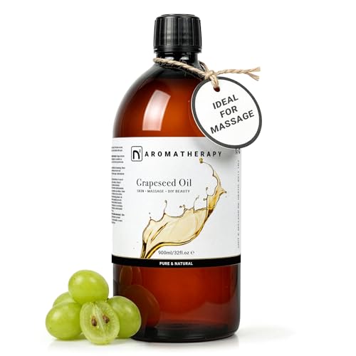 n2 Aromatherapy Traubenkernöl - 900 ml - für Kosmetik, Gesicht, Haare, Haut