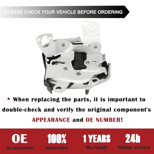 Image of TQPONLY Door Lock Latch Assembly | Compatible with 1999-2008 Ford F150 F250 F350 F450 F550 F650 F750 Excursion Lincoln Mark LT | Front Right Passenger Side Replaces 6C3Z-2521812-A F81Z-2521812-AA