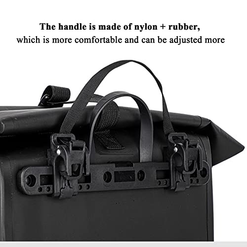 Shoucan Bike Rear Seat Bag With Adjustable Hooks, Panniers For Bicycles With Carrying Handle, Bicycle Commuting Pannier Fit Most Bicycle Rack,Single Pack #TOP6