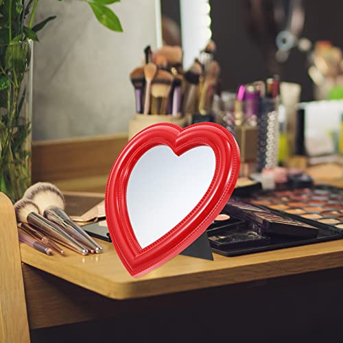 Espejo de maquillaje en forma de corazón Beaupretty miniatura 3