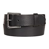 Lucky Brand Men's Jeans Leather Belt | Classic | Casual | Everyday | American Heritage | Genuine Leather | Metal Buckle, Roller Buckle with Rivets - Black, 34 Inch