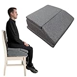 Wellbrance 7.5' Extra Thick Hip Replacement Recovery Aids Seat Cushion, 3-Layer Adjustable Height Hip Surgery Recovery Must Haves for Post Surgery, High Support Wedge Chair Pillow for Office & Car