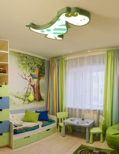 Sunny Lingt Dinosaurio lámpara de techo de niños del dormitorio de la lámpara de luz, creativos modernos aparatos LED decoración de interiores de 3 colores de luz regulable lámparas pendientes for la Cover