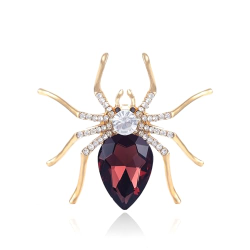 Image of YOQUCOL Halloween Spider Shape Brooch Pins for Women Girls Gift
