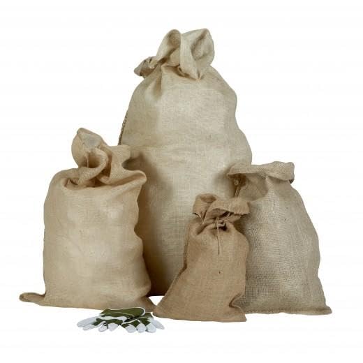 große Weihnachtssäcke 60x110cm | 65L | 100% biologisch abbaubar | Atmungsaktives Gewebe | 10 Stück