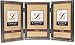 Lawrence Frames Antique Pewter 4x6 Hinged Triple Picture Frame - Bead Border Design