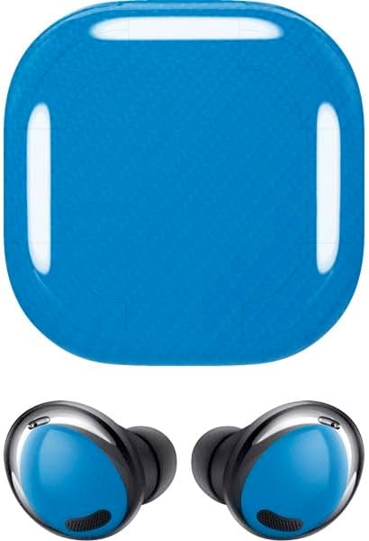 Skinit Decal Audio Skin Compatible with Galaxy Buds Pro - Blue Carbon Fiber Specialty Texture Material Design