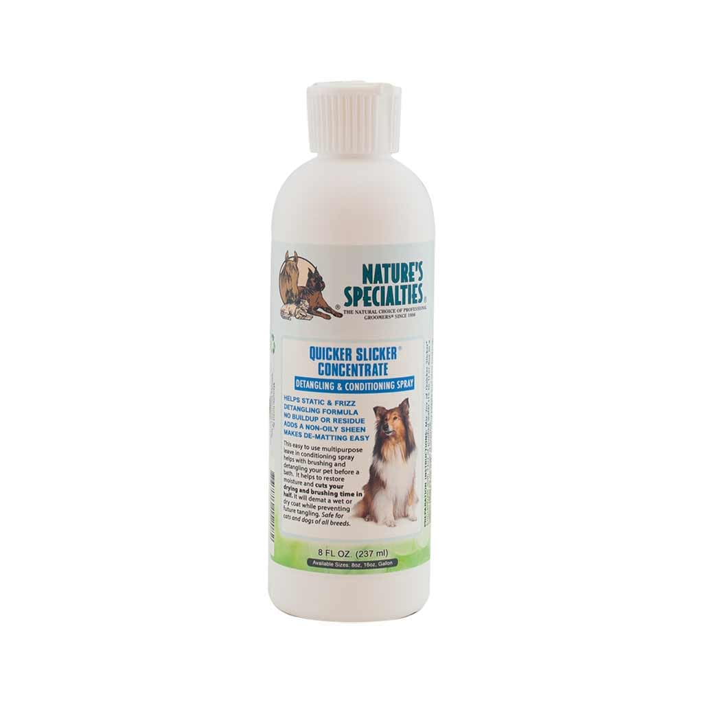 Nature's Specialties Quicker Slicker Concentrate - Detangling & Conditioning Spray for Dogs - Dog Detangler Spray - Leave-In Conditioning Spray for Dogs - Helps Restore Moisture in Coat, 473ml