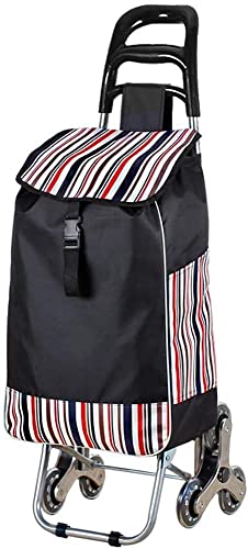 WEDF Klappbarer Einkaufswagen, Treppensteiger, Einkaufswagen, zusammenklappbarer Einkaufswagen auf Rädern, leichter…