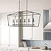Emliviar 6-Light Kitchen Island Lighting, Modern Linear Pendant Light Fixture, Oil Rubbed Bronze Finish, P3035-6LP