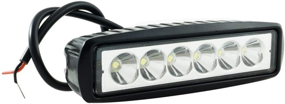 SQUADO 2 PEZZI Faro a LED da 18W, Luce Bianca Fredda da Lavoro 6 LED per Auto Moto Fuoristrada (2 PEZZI)