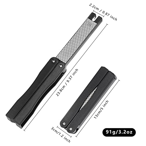 Harita H-DIAMOND KS Portable Handheld Double Sided Sharpener 400/600 Grit Foldable Diamond Knife Sharpening Stone thumb #6