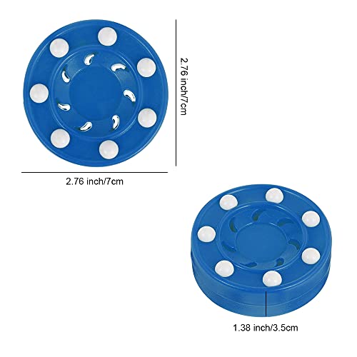 YONGRONGHE Street Hockey Balls - Air Hockey Puck for Floor Roller, Indoor & Outdoor Training, Blue - Image 2