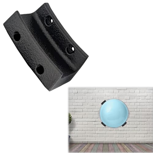 JunSenx No-Drill Wall Mount for Exercise Ball - Heavy-Duty Adhesive Storage Bracket | Secure, Space-Saving Holder for Yoga Ball & Balance Trainer - Black
