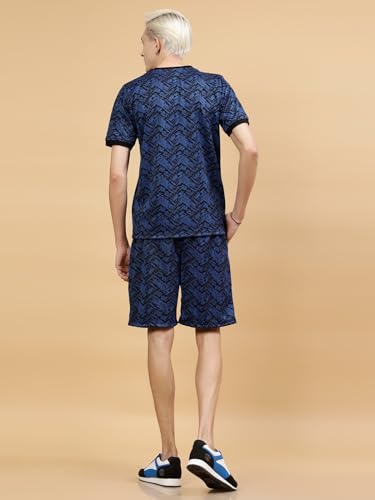 Image of Rigo Cotton Blend Waffle Knit Self Textured Co-Ord Set For Men's|Night Suit Set|Lounge-Wear Pajama Set|Night Wear, Beach Wear, Vacation Wear