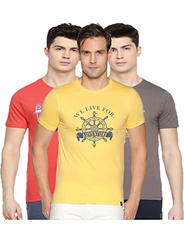 Image of Dollar Cotton Rich Fabric Solid Men's T-Shirt | Fashionable Prints | Branded Loop Label | Wide Array of Attractive Colours
