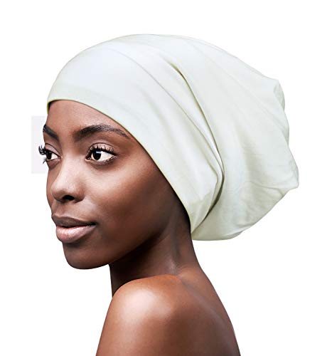 Image of Satin Lined Sleep Slouchy Cap Curly Girl Slap Headwear Gifts For Frizzy Hair Women