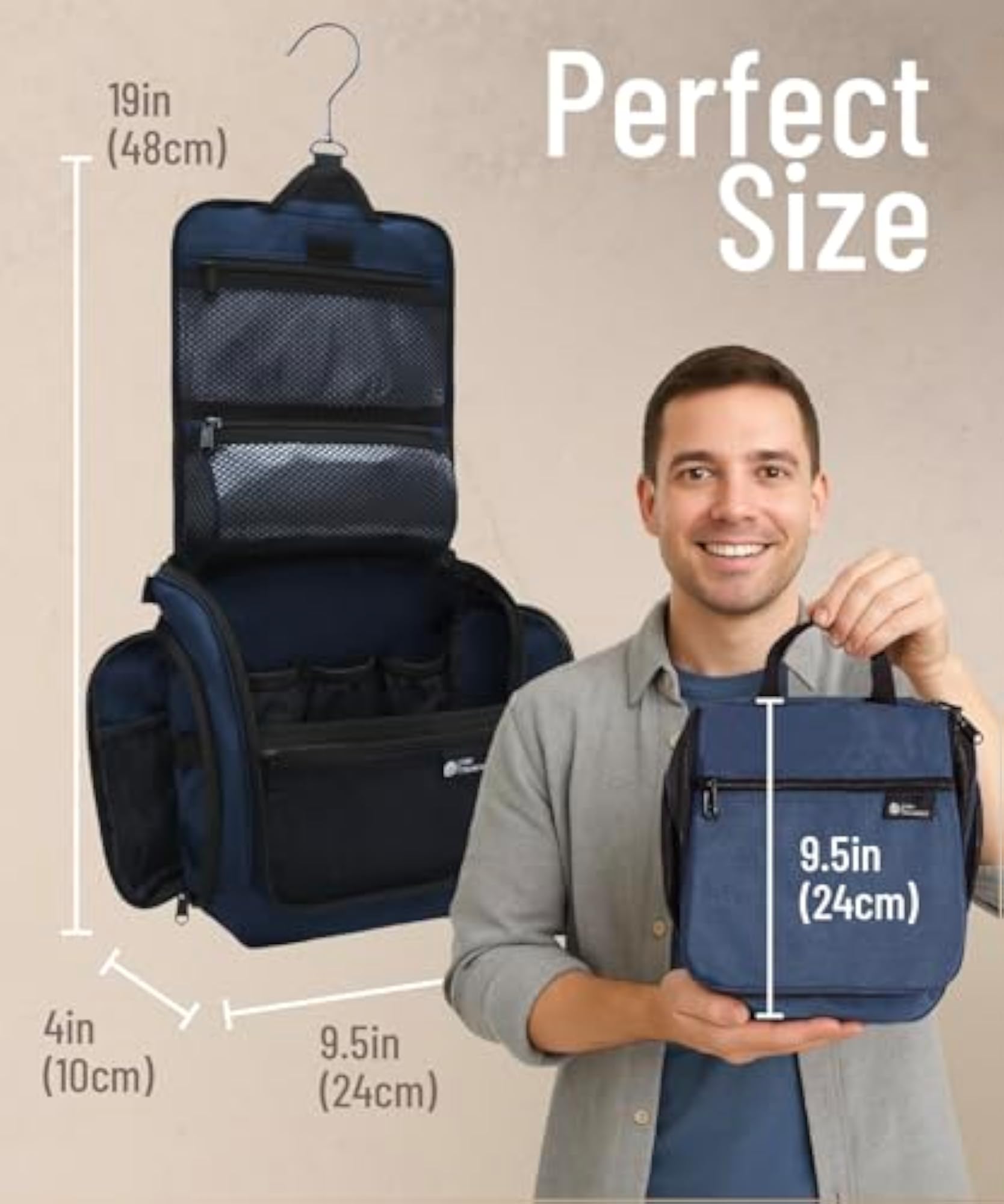 Large Hanging Travel Toiletry Bag for Men and Women