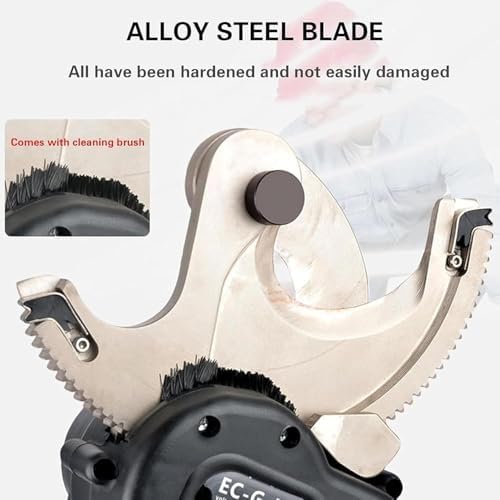 Battery-Powered Aluminum & Copper Cable Cutter - Lightweight Lithium Battery Ratchet Scissors, Hydraulic Pliers for Fast Cutting of Copper and Aluminum Wires