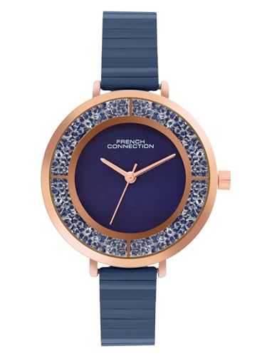 French Connection Analog Blue Dial Womens Watch-FCN087UM (B0D78Q2LQ8) Amazon Price History, Amazon Price Tracker
