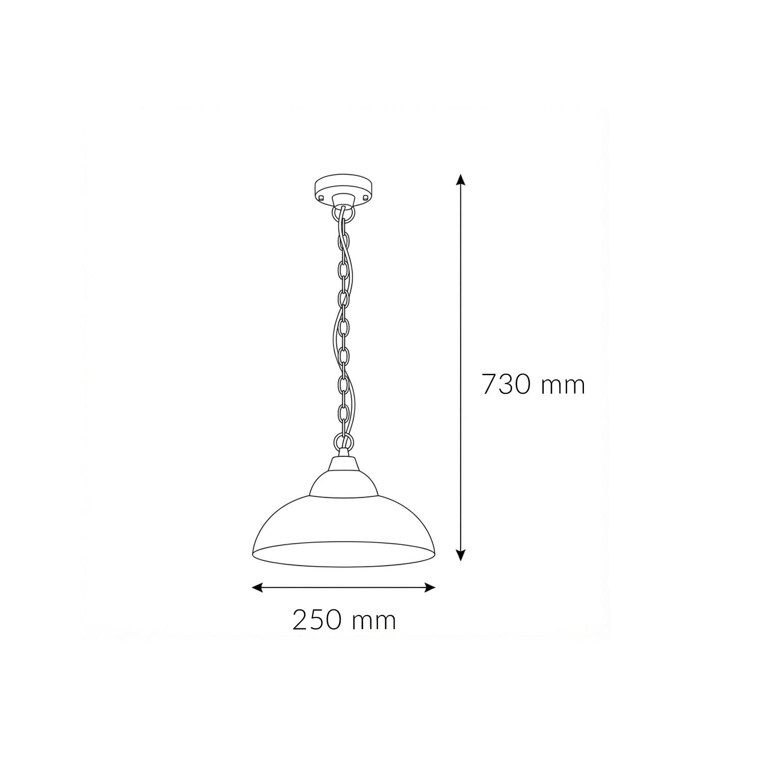 Lampe suspendue LED extérieur Ø 25 cm H 73 cm IP54 Blanc 3000 K 640 lm Aluminium