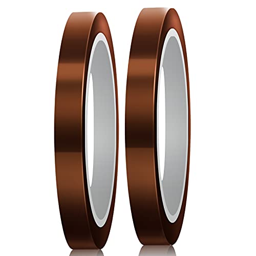 LUTER 2 rotoli ad alta temperatura sublimazione nastro resistente al calore nastro termico per stampa sublimazione trasferimento calore isolamento saldatura ad onda (15 mm x 33 m, falva)