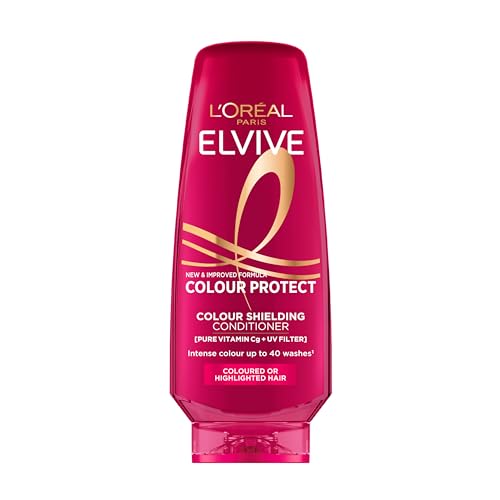 LOréal Paris Elvive Colour Protect Conditioner with Vitamin Cg and UV filters for Coloured & Highlighted Hair Suitable for all hair textures 300ml