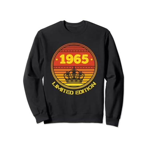 Camiseta vintage 1965 para mujer, edición limitada, cumpleaños 1965 Sudadera