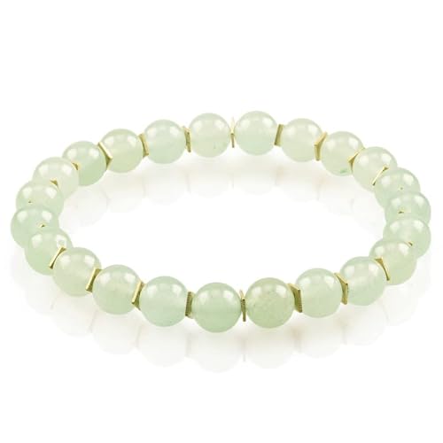 Beaded Crystal Charka Charm Women's Bracelet Jewelry Handmade With 8Mm Green Aventurine Jade Healing Crystal Energy Stone Strength Spiritual Bracelet Inspirational Gifts For Teen Girls Women 7" #TOP13