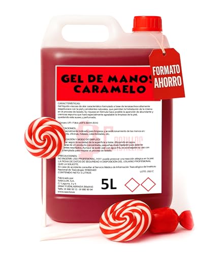 Jabón De Manos Liquido Caramelo 5 Litros Hidratante Aroma Intenso Espuma Cremosa Apto Dispensadores Presión Ideal Hogar Oficina Hotel Limpieza Profunda Suavidad Duradera Uso Profesional