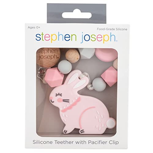 Image of Stephen Joseph Pacifier Clip, Bunny