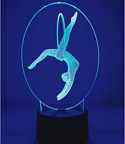 3D Gymnastik-Lampe Mit USB-Anschluss & Fernbedienung – 16 Farben, Optische Illusion, Perfekt Als Nachtlicht Oder Deko