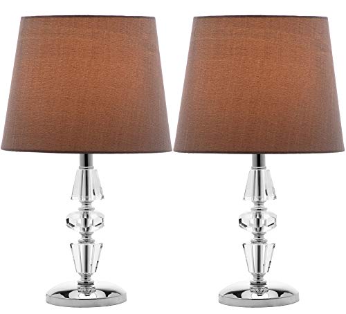 Set de 2 lámparas de mesa Crescendo cristal y pantalla gris miniatura 4