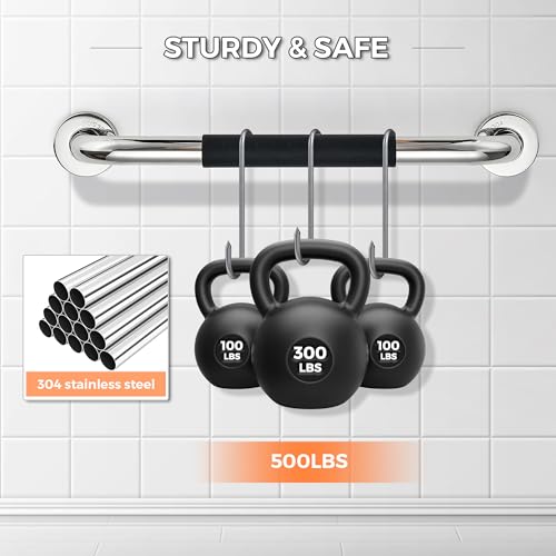 image for Ravinte Hardware Grab Bars for Shower，2 Pack 16 Inch Anti-Slip Showe
