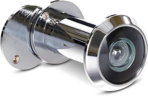 Türspion Stoppwerk 200° Weitwinkel mit Sichtschutz in Chrom-Optik