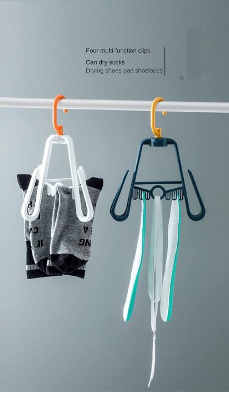 RIDERA Shoe Drying Hanger with Clips | Multi-Purpose Portable Shoe Rack for Balcony | Outdoor and Indoor Use | Space Saving Foldable Design for Sneakers | Shoes & Socks Drying 1